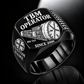 Black personalized BIG TEX tunnel boring machine operator signet ring with original unbranded machinery, CUSTOM NAME and SINCE 2000.
