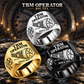 Hero personalized BIG TEX tunnel boring machine operator signet ring with original unbranded machinery, CUSTOM NAME and SINCE 2000.