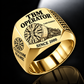 Gold personalized S-600 HARRIET tunnel boring machine operator signet ring with original unbranded machinery, CUSTOM NAME and SINCE 2000.