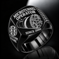Black personalized SL60P microtunnelling operator signet ring with original unbranded machinery, CUSTOM NAME and SINCE 2000.