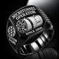 Black personalized SL74P microtunnelling operator signet ring with original unbranded machinery, CUSTOM NAME and SINCE 2000.