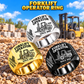 Hero personalized 930 rough terrain forklift operator signet ring with original unbranded machinery, CUSTOM NAME and SINCE 2000.