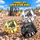 Hero personalized 588H rough terrain forklift operator signet ring with original unbranded machinery, CUSTOM NAME and SINCE 2000.