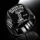 Black personalized GS-1930 boom scissor lift operator signet ring with original unbranded machinery, CUSTOM NAME and SINCE 2000.