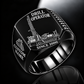 Pit Viper 271 blasthole drill signet ring, black finish, CUSTOM NAME and SINCE 2000 artwork