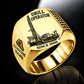 Pit Viper 271 blasthole drill signet ring, gold finish, CUSTOM NAME and SINCE 2000 artwork