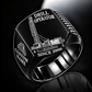Pit Viper 351 Blasthole Drill signet ring, black finish, CUSTOM NAME and SINCE 2000 artwork