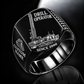 MD6250 Blasthole Drill signet ring, black finish, CUSTOM NAME and SINCE 2000 artwork