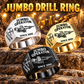 DD311 Underground Jumbo Drill Operator Ring in Silver, Gold and Black finishes, flat machine engraving, CUSTOM NAME and SINCE 2000 sample text.