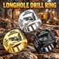 DL422i Longhole Drill Operator Ring in Silver, Gold and Black finishes, flat machine engraving, CUSTOM NAME and SINCE 2000 sample text.