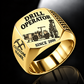 DL311 Longhole Drill Operator Ring in Gold finish, flat machine engraving, CUSTOM NAME and SINCE 2000 sample text.