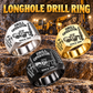 Simba S7 Longhole Drill Operator Ring in Silver, Gold and Black finishes, flat machine engraving, CUSTOM NAME and SINCE 2000 sample text.