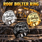 CDDR Rock/Roof Bolter Operator Ring in Silver, Gold and Black finishes, flat machine engraving, CUSTOM NAME and SINCE 2000 sample text.