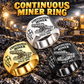 12CM12 Continuous Miner Operator Ring in Silver, Gold and Black finishes, flat machine engraving, CUSTOM NAME and SINCE 2000 sample text.