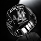 Robbins 53RH Raise Borer Operator Ring in Black finish, flat machine engraving, CUSTOM NAME and SINCE 2000 sample text.