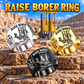 Robbins 53RH Raise Borer Operator Ring in Silver, Gold and Black finishes, flat machine engraving, CUSTOM NAME and SINCE 2000 sample text.