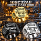 10SC32AB End-Drive Shuttle Car Operator Ring in Silver, Gold and Black finishes, flat machine engraving, CUSTOM NAME and SINCE 2000 sample text.