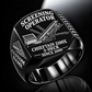 Chieftain 2100X 3-Deck Screener Operator Ring in Black finish, flat machine engraving, CUSTOM NAME and SINCE 2000 sample text.