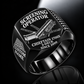 Chieftain 1700X 3-Deck Screener Operator Ring in Black finish, flat machine engraving, CUSTOM NAME and SINCE 2000 sample text.