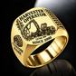 John Deere 1270G 8W Harvester Operator signet ring in gold, with standing-tree harvesting-head engraving, CUSTOM NAME and SINCE 2000