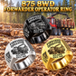 Komatsu 875 8WD Forwarder Operator Ring: Silver, Gold and Black signet rings with flat machine engraving, CUSTOM NAME and SINCE 2000.