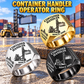 Taylor XEC-207/8 Empty Container Handler Signet Ring: Silver, Gold and Black signet rings with XEC-207/8 machine engraving, CUSTOM NAME and SINCE 2000 sample text.