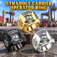 Konecranes Noell Hybrid Straddle Carrier Signet Ring - PNCT Configuration: Silver, Gold and Black signet rings with Hybrid Straddle Carrier - PNCT configuration machine engraving, CUSTOM NAME and SINCE 2000 sample text.