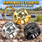 amphibious excavator operator signet ring, Silver, Gold and Black finishes, sample name and year artwork
