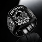Excavator Operator Bold Lettering ring in Black, showing CUSTOM NAME and SINCE 2000