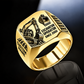 Excavator Operator Split Emblem ring in Gold, showing CUSTOM NAME and SINCE 2000