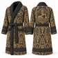 Personalized Excavator Operator Bathrobe - Art Deco Craft slate front and back view
