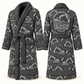 Personalized Excavator Operator Bathrobe slate front and back