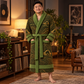Personalized Excavator Operator Bathrobe - Contour Lines lifestyle view