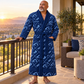 Personalized Excavator Operator Bathrobe - Diamond Emblems lifestyle view
