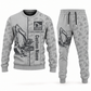 excavator operator occupation-themed sweater and jogger combo lightgray color with name and company artwork