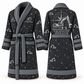Personalized Excavator Operator Bathrobe - Night Shift slate front and back view