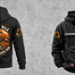 Excavator Operator Walk the Walk Badge Vintage Hoodie in Black, complete separated front and back views with sample text CUSTOM NAME and SINCE 2000.