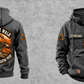 Excavator Operator Walk the Walk Badge Vintage Hoodie in Dark Gray, complete separated front and back views with sample text CUSTOM NAME and SINCE 2000.