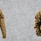 Excavator Operator Walk the Walk Badge Vintage Hoodie in Kaki, complete separated front and back views with sample text CUSTOM NAME and SINCE 2000.