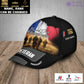 Personalized Rank, Year And Name France Soldier/Veterans Baseball Cap - 17188416