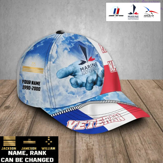 Personalized Rank, Year And Name France Soldier/Veterans Baseball Cap - 1721260802