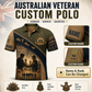 Personalized Australia Soldier/Veteran with Name and Rank Polo All Over Printed - QK1779753607