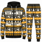 Bull Riding / Rodeo Holiday Fair Isle full-zip hoodie and jogger charcoal-olive design with name and Since 2005 artwork