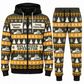 Bulldozer Operator Holiday Fair Isle full-zip hoodie and jogger charcoal-olive design with name and company artwork