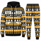Crane Operator Holiday Fair Isle full-zip hoodie and jogger charcoal-olive design with name and company artwork