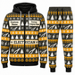 Electrician Holiday Fair Isle full-zip hoodie and jogger charcoal-olive design with name and company artwork