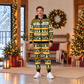 Electrician Holiday Fair Isle full-zip hoodie and jogger hero design with name and company artwork