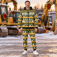 Excavator Operator Holiday Fair Isle full-zip hoodie and jogger hero design with name and company artwork