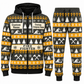 Fire Fighter Holiday Fair Isle full-zip hoodie and jogger charcoal-olive design with name and company artwork
