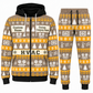 HVAC Holiday Fair Isle full-zip hoodie and jogger sand design with name and company artwork